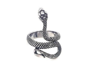 Silver snake adjustable ring resizable  ring resizable ring silver ring reptile ring reptile jewellery