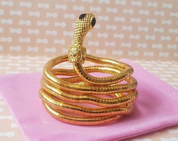 Wrap Snake Bracelet Gold Wrap Bracelet Wrapping Bracelet Snake