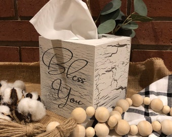 Farmhouse Style Wooden Tissue box cover