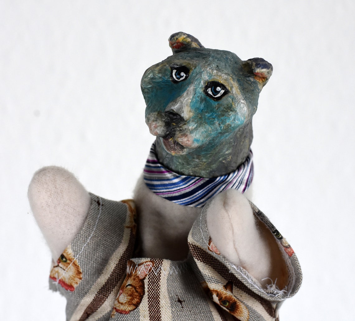 Chat chat à main pièce simple pappmache chat Etsy France