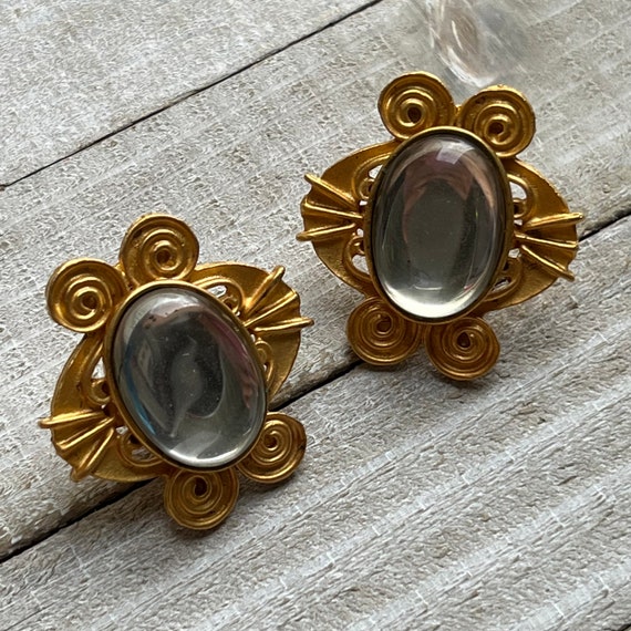 Vintage 90s large Clip on Earrings