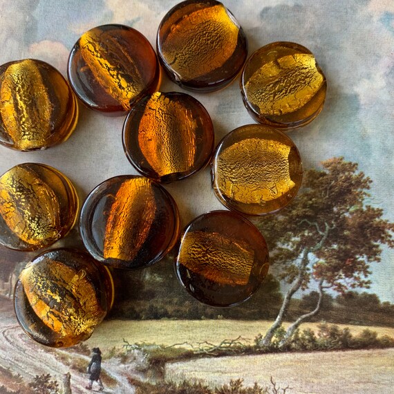 Silver foil glass beads sale