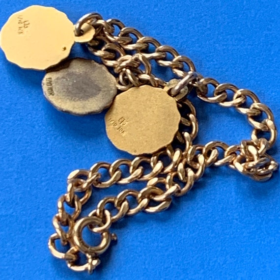 Vintage | Bell System Charm Chain Bracelet | 1/10… - image 5