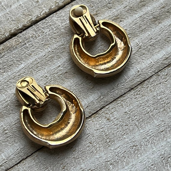 Vintage 90s large Clip on Earrings - image 3