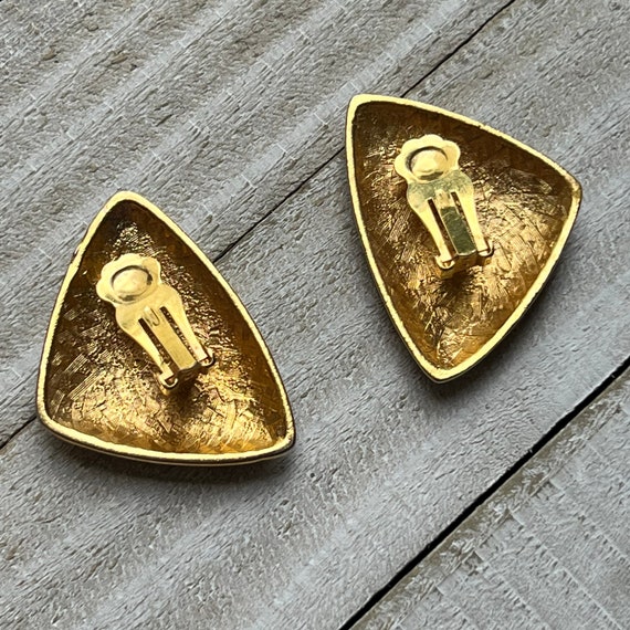 Vintage 90s large Clip on Earrings - image 4