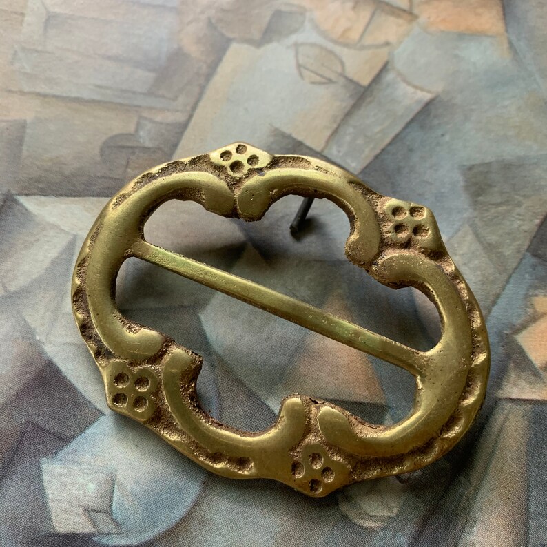 Vintage Brass Buckle X493 Etsy