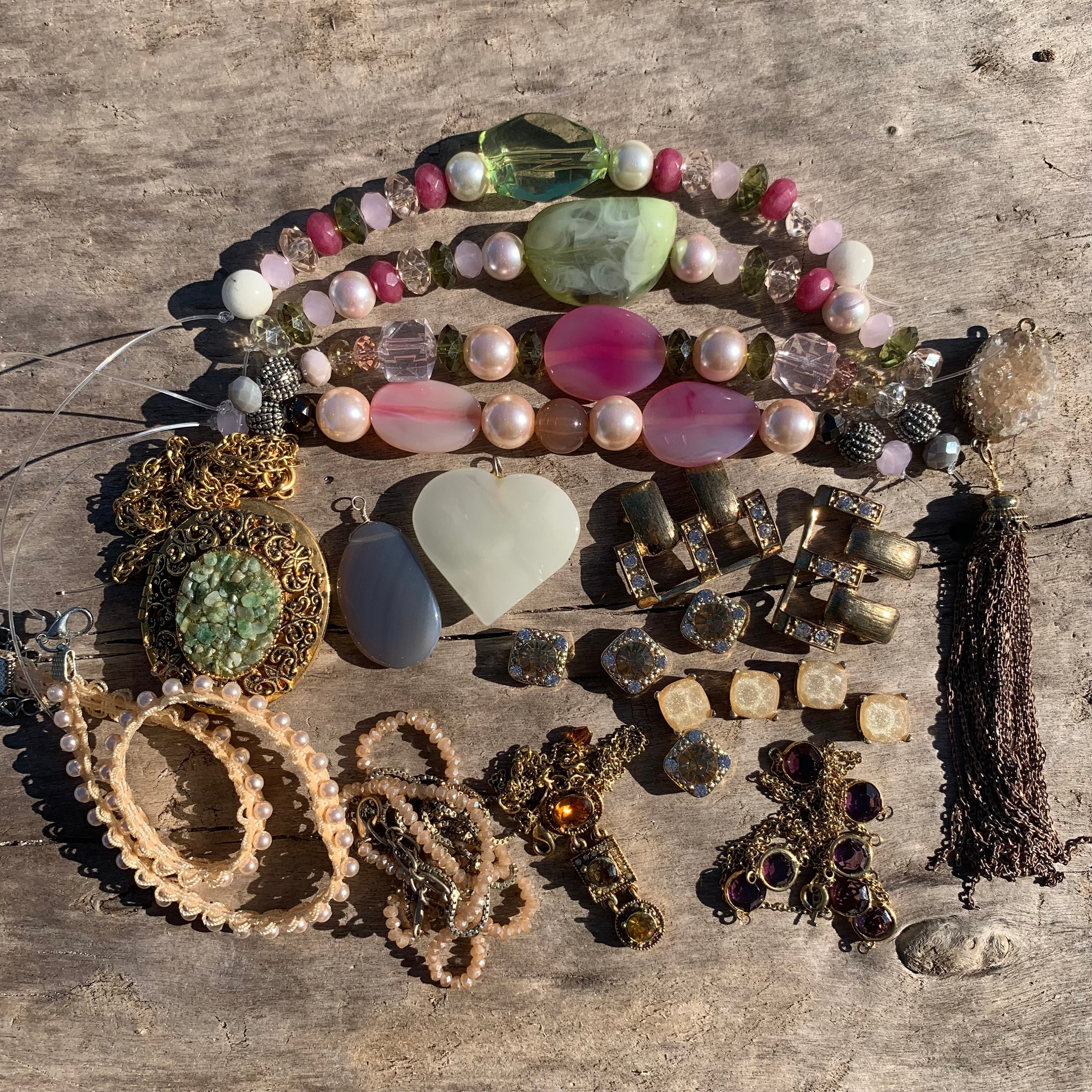 Salvage Jewelry for Repurpose, Beads for Crafts, Junk Jewelry, Jewelry  Making, Embellishments 