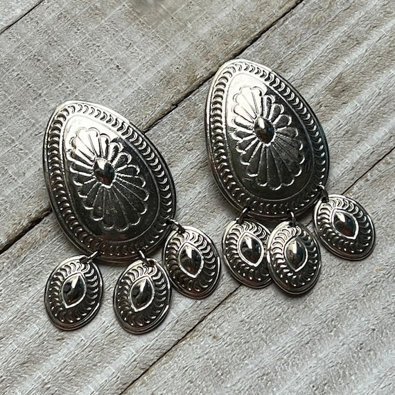 Vintage 90s large Clip on Earrings - image 2