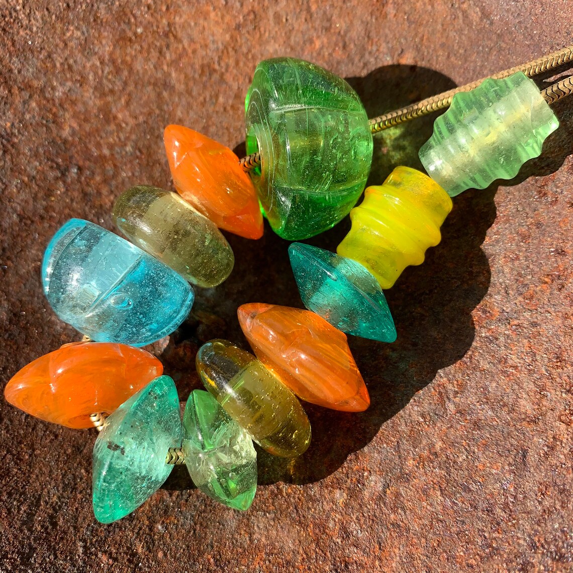 Supply 12 Large Glass Beads Centerpiece Glass Beads Etsy