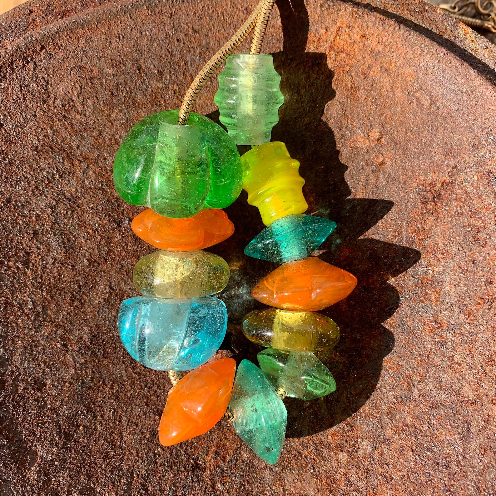 Supply 12 Large Glass Beads Centerpiece Glass Beads Etsy