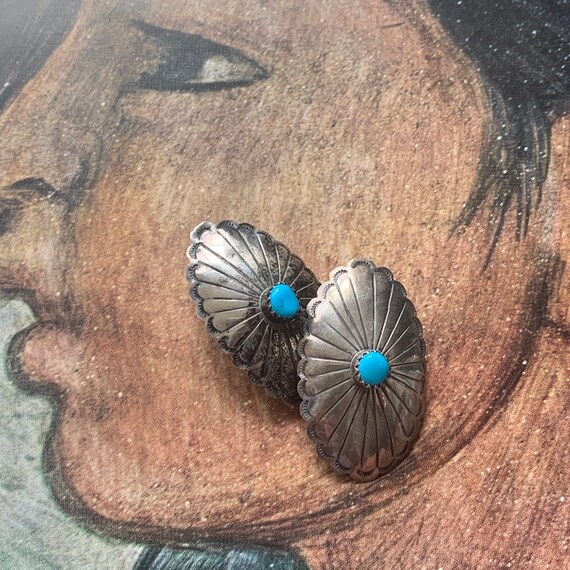 Vintage | Native American Sterling Silver Earring… - image 2