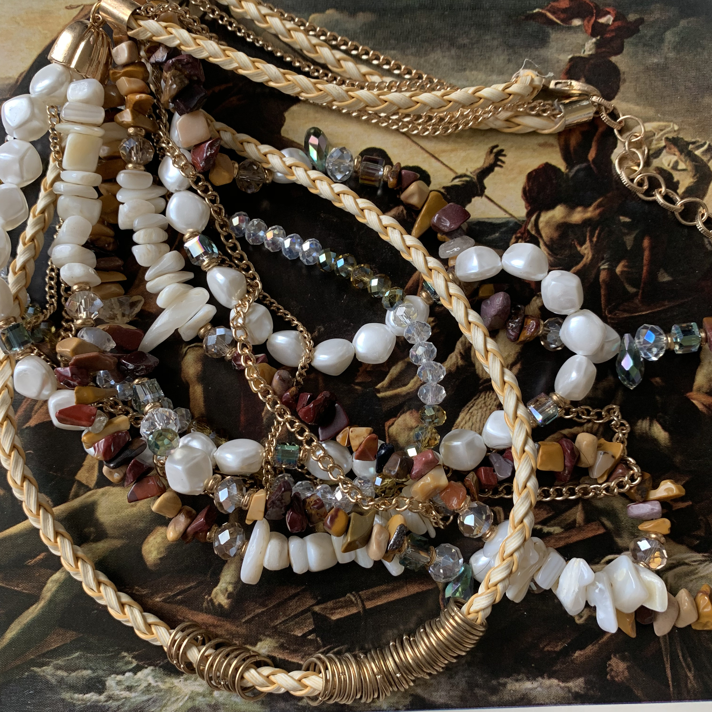 Destash Upcycle Vintage Jewelry 3 Necklaces Jewelry  Etsy