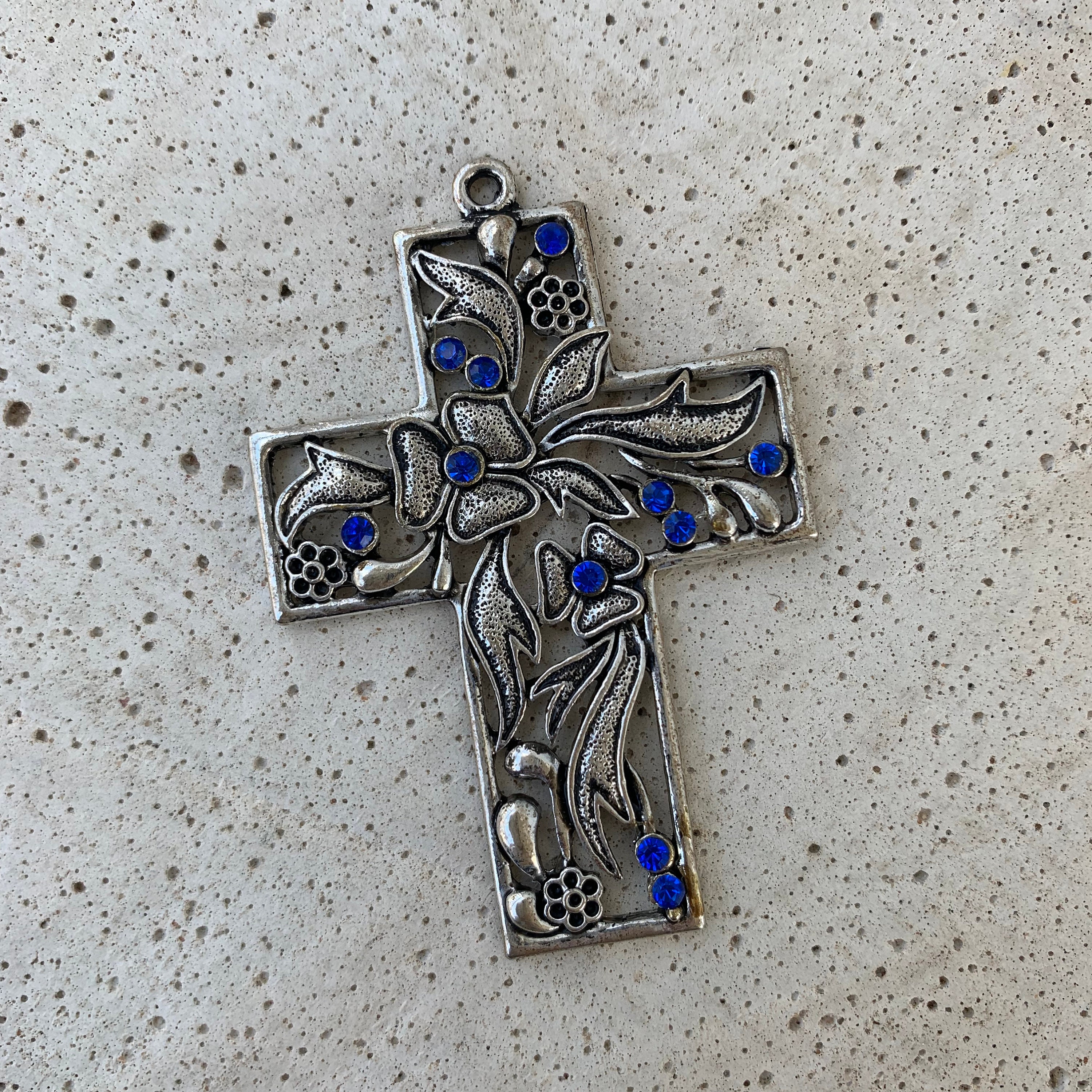 Pewter Cross Pendant Jewelry Making X1807 Etsy
