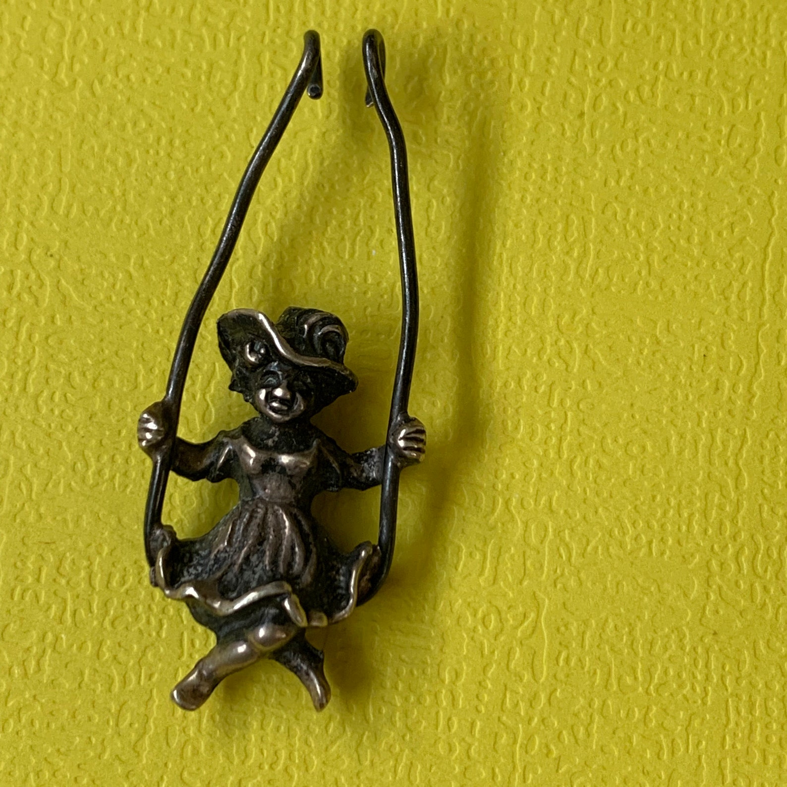 Vintage Sterling Silver Lady on the Swing Pendant X354 Etsy
