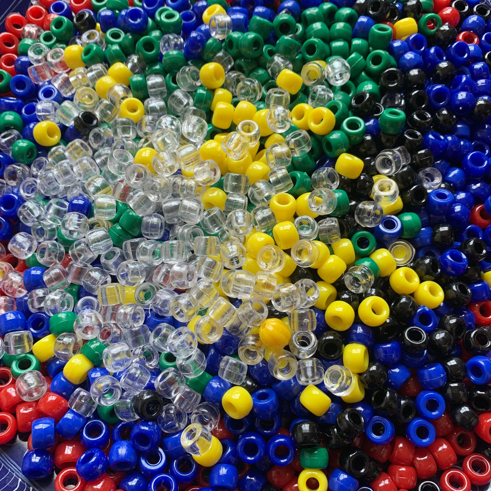 Vintage Multicolor Plastic Pony Beads Size 8mm X937 - Etsy