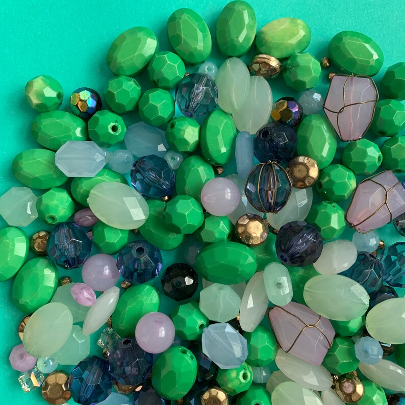 Vintage Mixed Plastic Beads jewelry Making X798 Etsy