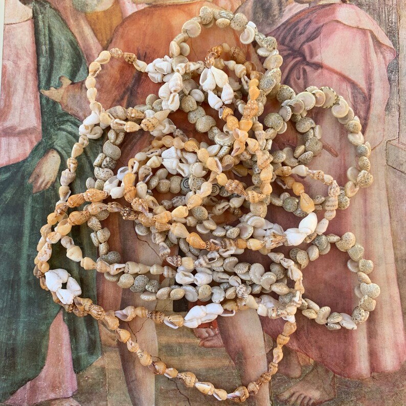 3 Shell Strand Seashells Strand Vintage X974 Tropical Beach Necklaces