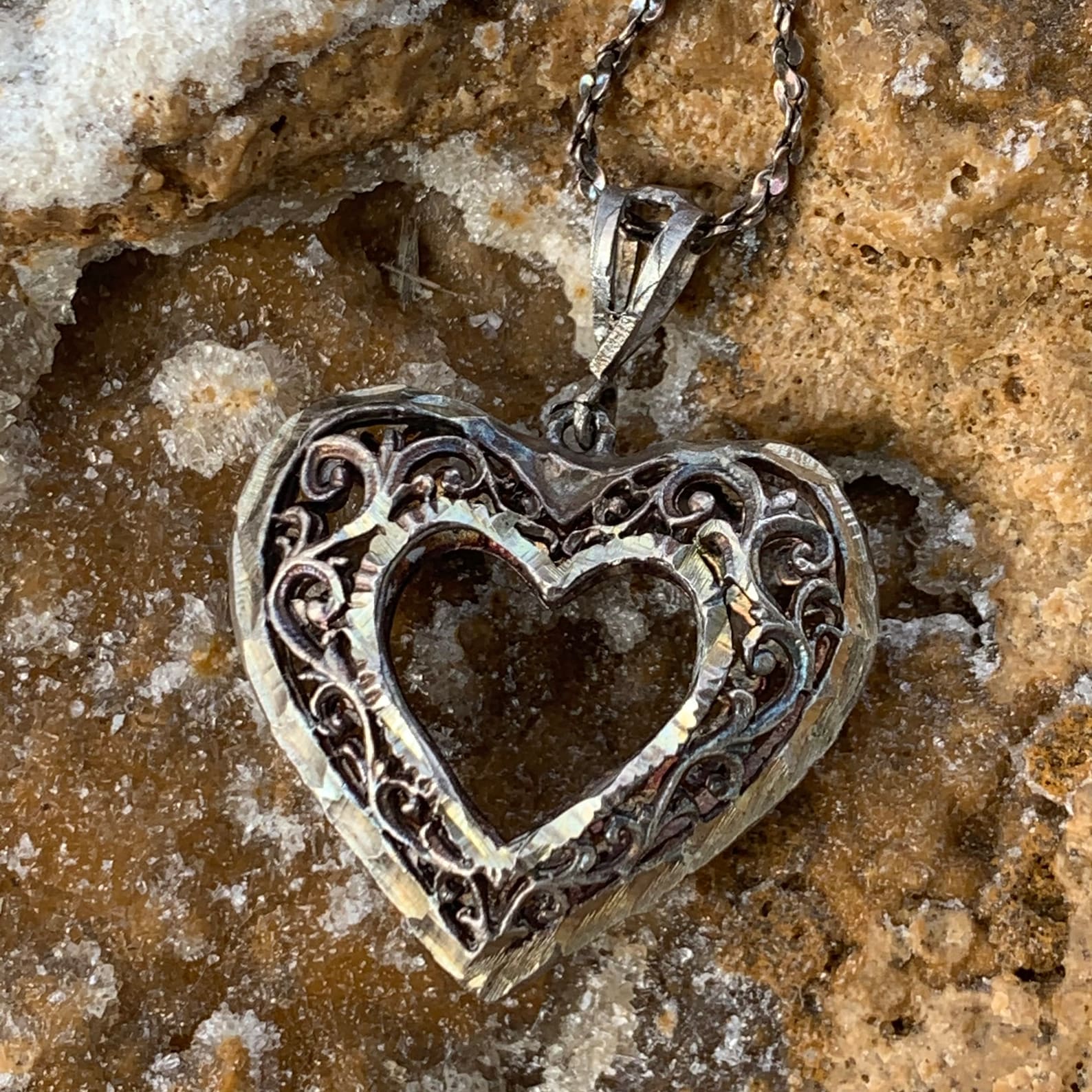 Vintage 925 Sterling Silver Pendant Necklace X2494 Etsy UK