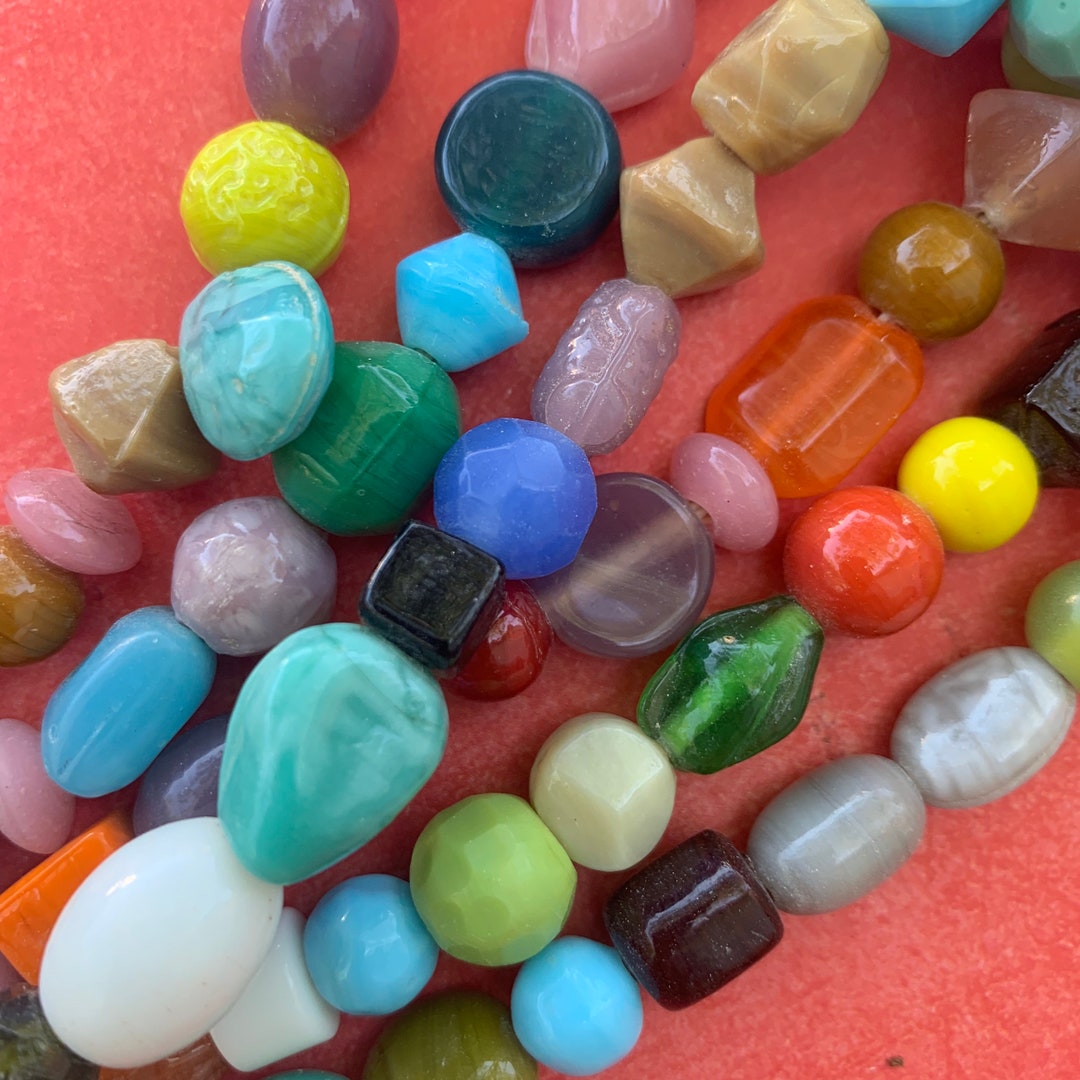 Supply 1 Strand Glass Beads Mix Opaque Glass Beads Y113 Etsy