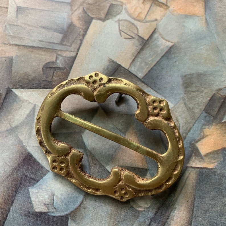 Vintage Brass Buckle X493 Etsy