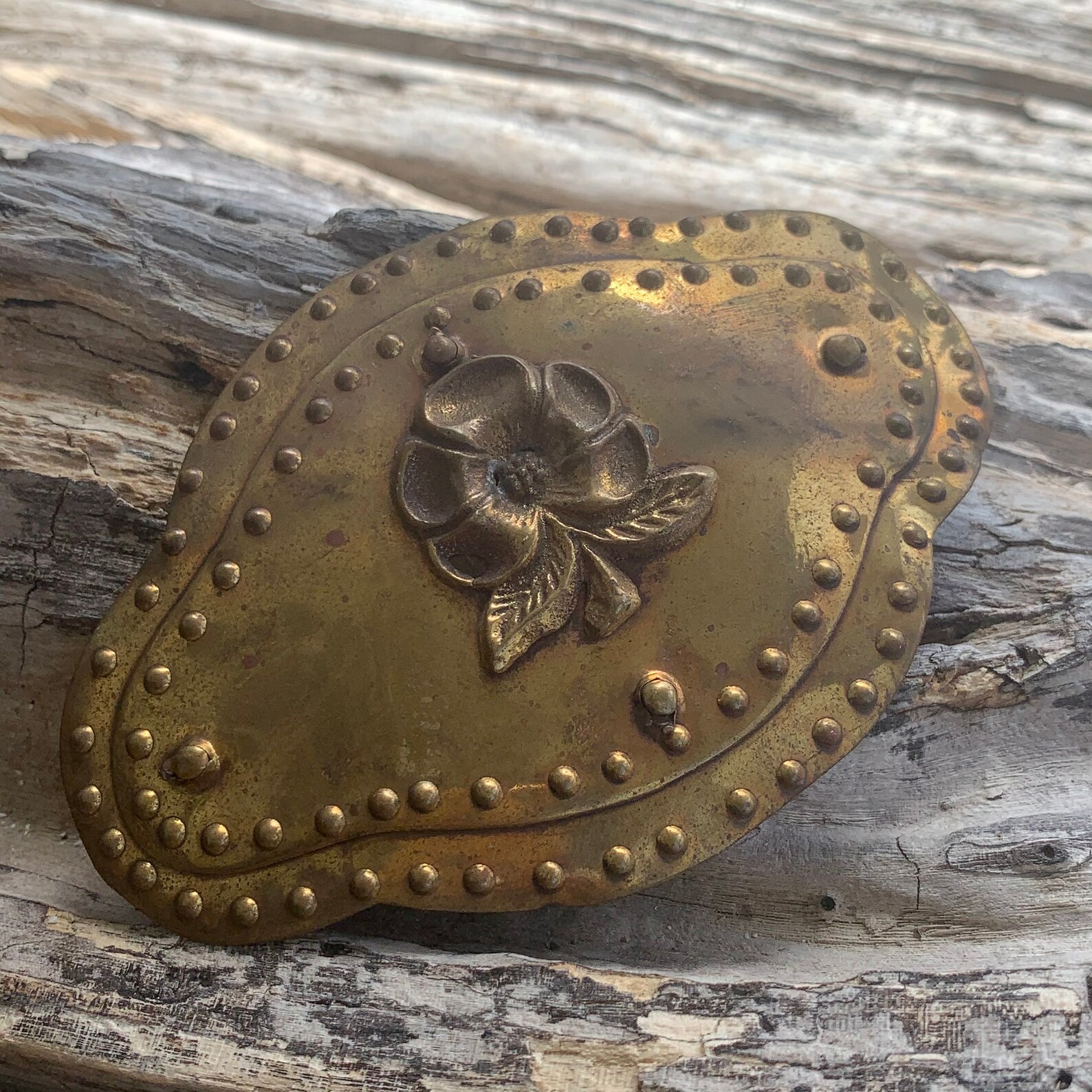 Vintage 1970's Tarnish BRASS Belt Buckle Huge Buckle Etsy