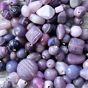 Supply | 50 Mixed Up Glass Beads | Dusky Purple Beads | Jewelry Beads | X506