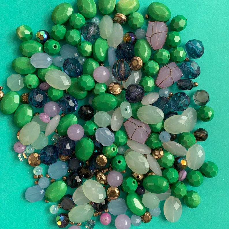 Vintage Mixed Plastic Beads jewelry Making X798 Etsy