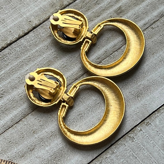 Vintage 90s large Clip on Earrings - image 3