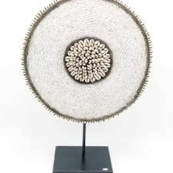 Bouclier Africain en Perle et Cauris - Bouclier Du Cameroun Cauris