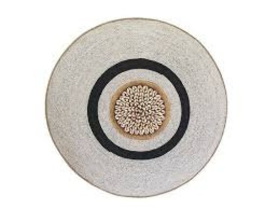 Bouclier Africain en Perle et Cauris - Bouclier Du Cameroun Cauris