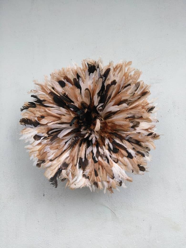 Juju Hat Moucheté Beige Naturel et Blanc de 35 cm