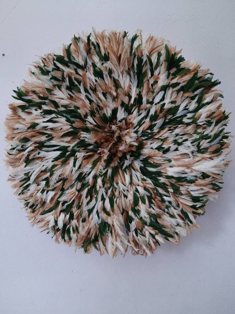 Juju Hat Moucheté Beige Blanc et Vert de 70 cm
