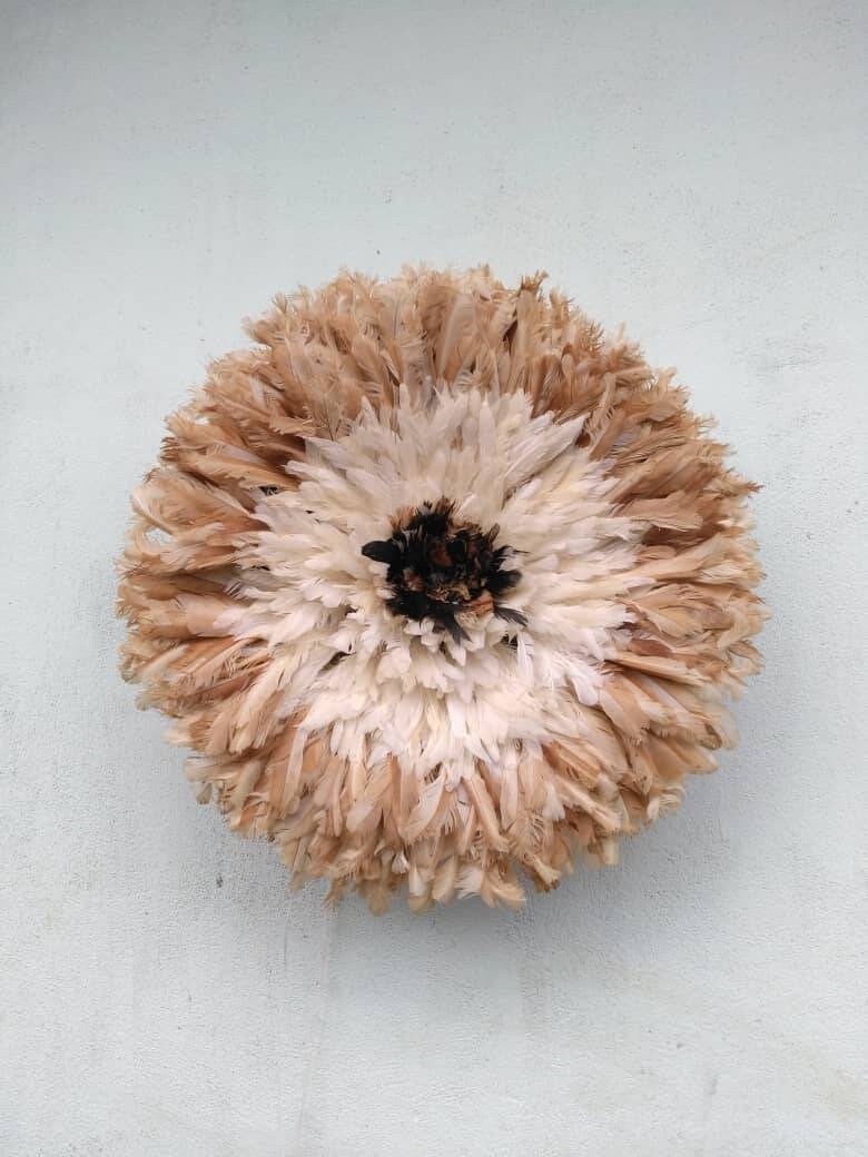 Juju Hat Naturel Contour Blanc Puis Beige de 80 cm