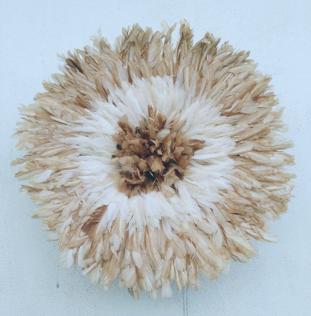 Juju Hat Beige et Blanc de 60 cm