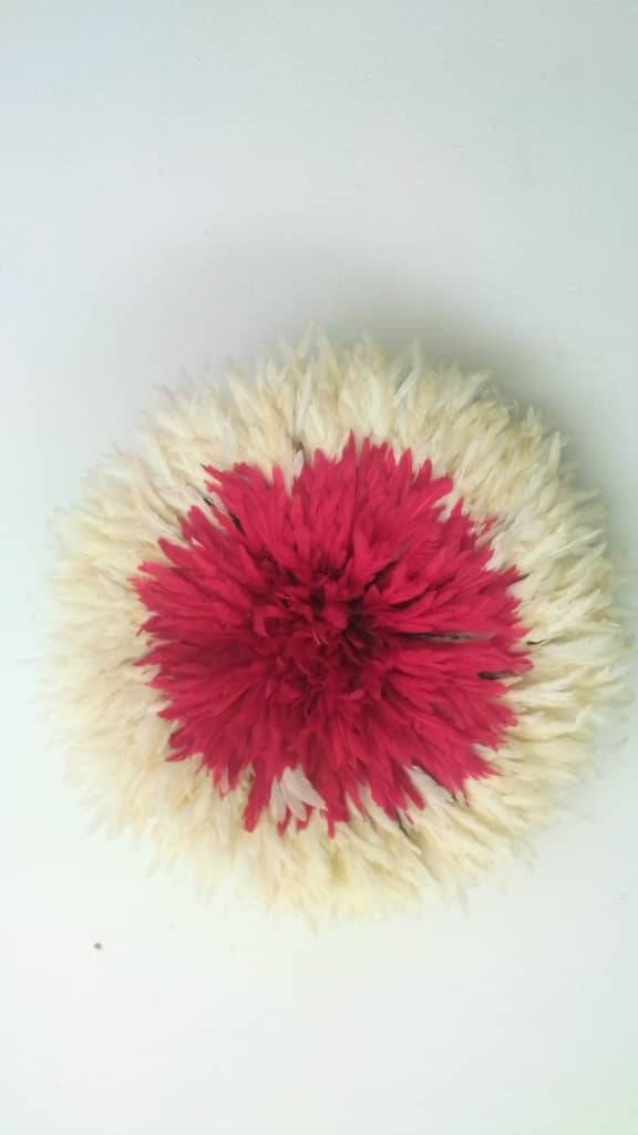 Juju Hat Rouge Contour Blanc de 80 cm