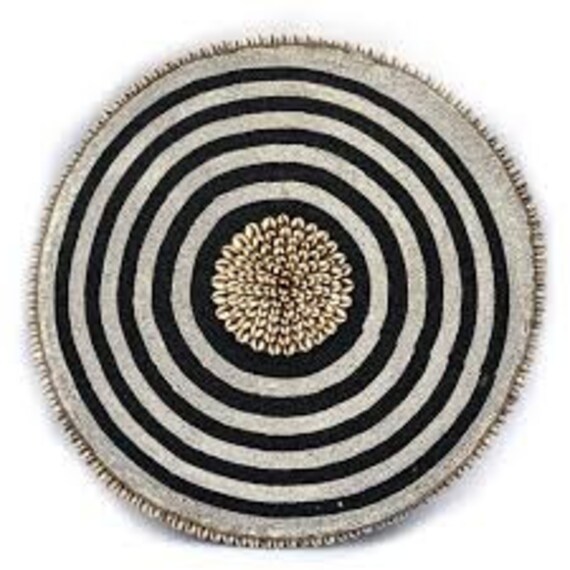 Bouclier Africain en Perle et Cauris - Bouclier Du Cameroun Cauris