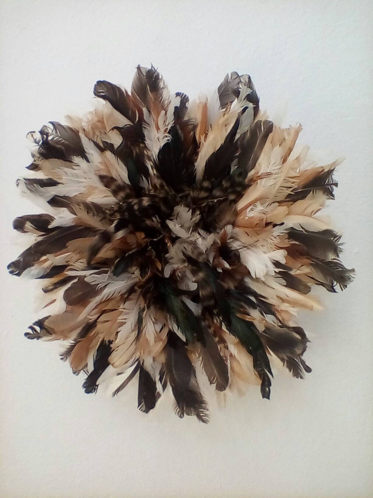 Juju Hat Moucheté Beige Naturel et Blanc de 35 cm