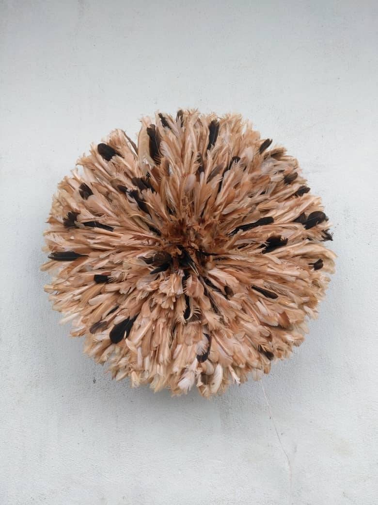 Juju Hat Beige Moucheté Noir de 80 cm