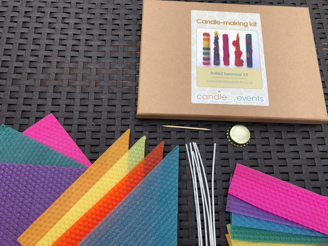 Rolled Beeswax Candlemaking Kit Letterbox Kit Etsy UK