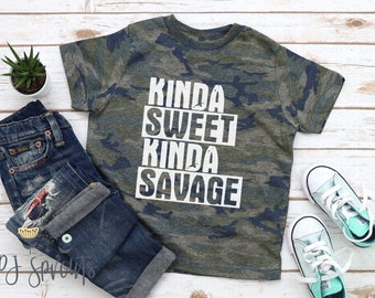 ORIGINAL Kinda Sweet Kinda Savage Kids Shirt, Trendy Kids Shirts, Funny Kids Shirts, Hipster Kids Shirts