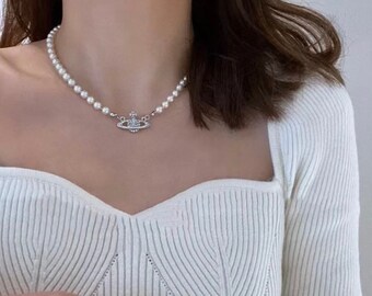 Vivienne Westwood Pearl Necklace - Etsy
