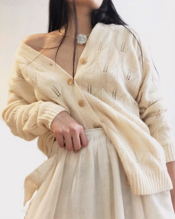 Cream angora deals sweater