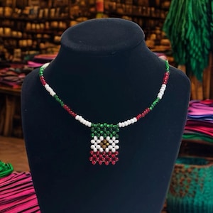 Mexican Flag Necklace