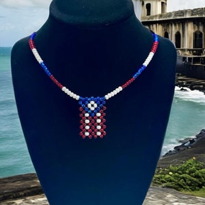 Puerto Rican Flag Necklace