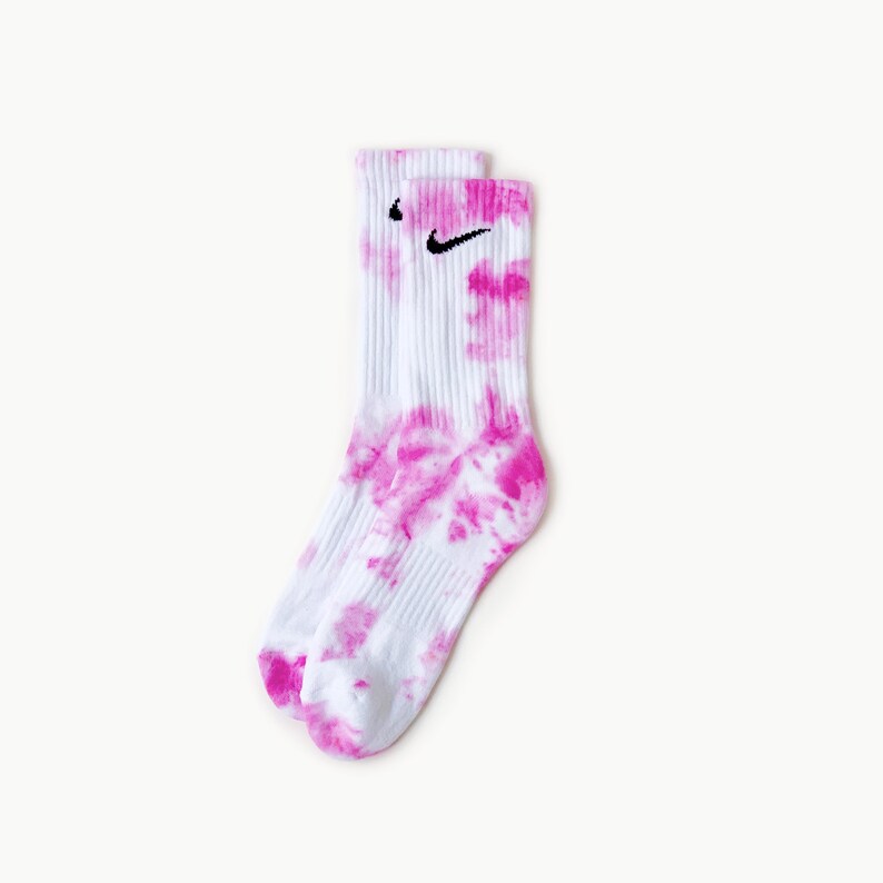 Tie Dyed White Nike Socks Custom and Unique Tie Dye Socks | Etsy