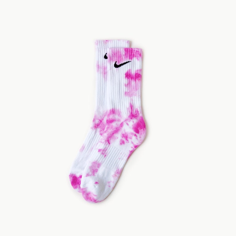 Tie Dyed White Nike Socks Custom and Unique Tie Dye Socks Etsy