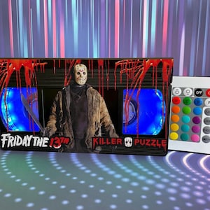 Horror VHS Lamp: Handmade Retro 80s 90s Table Night Light