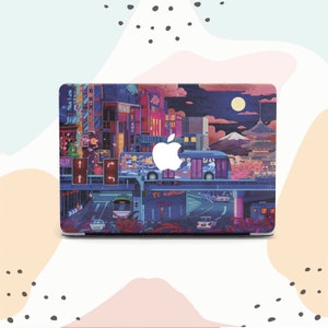 Anime Macbook Case Japanese Night City Macbook Air 13 15 M1 M2 M3 M4 Case Cartoon Mac Pro 16 14 Mac Pro 13 2022 Pro 15 Macbook 11 12 inch