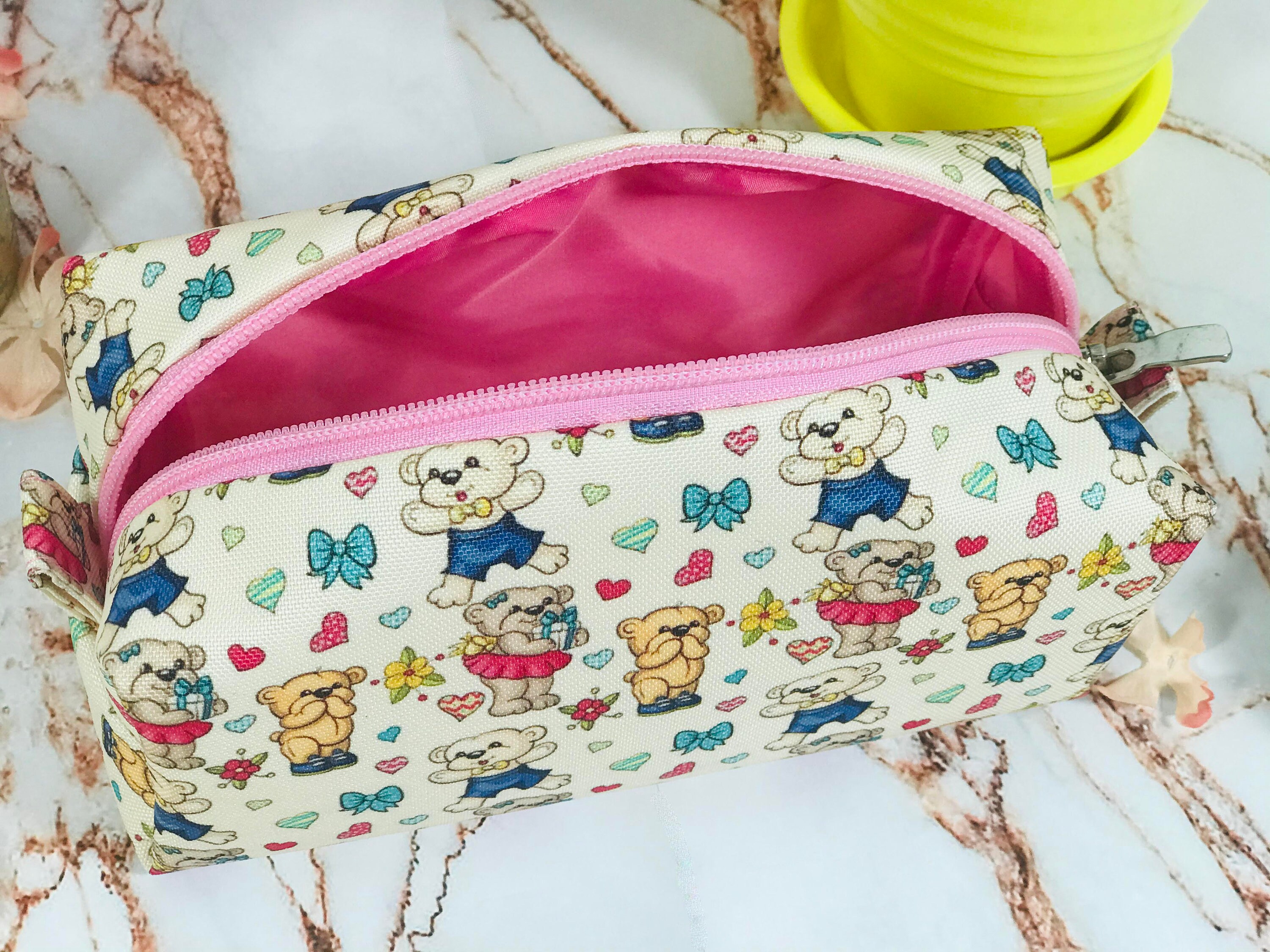 Cosmetic Case Cute Bears Makeup Bag Pouch Cosmetic Bag Etsy