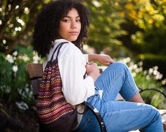 Knitting Pattern PDF, Knit Backpack Pattern, Stashbuster Bag Pattern, Project Bag Knitting Pattern, Whidbey Bag